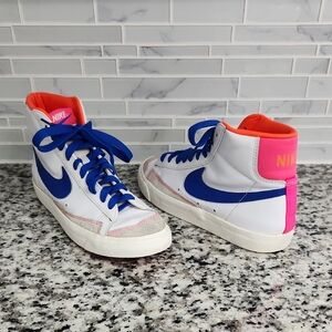 White Blue & Pink Nike Blazer Mid 77 ACG Sneakers 7 basketball shoes DO1162-100